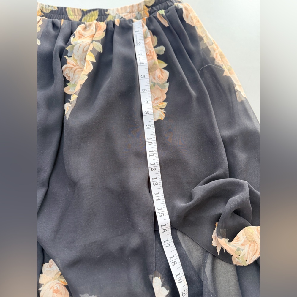 Blugirl Sheer Floral Maxi Skirt | Flowing Designer Skirt | Size D34 (US 4) - Picture 16 of 17